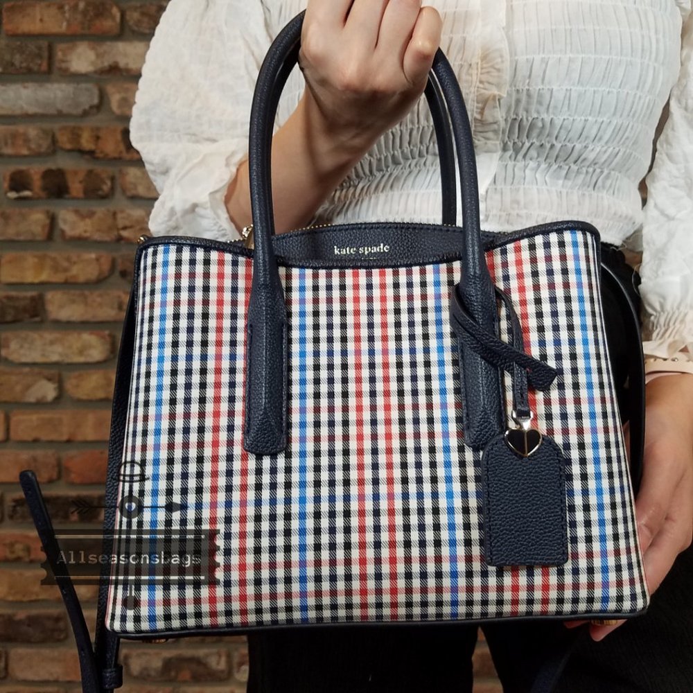 Kate Spade MARGAUX Plaid Medium Satchel CROSSBODY - Picture 14 of 16